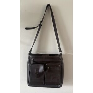 RELIC Faux Brown Leather Satchel Handbag Purse Women's